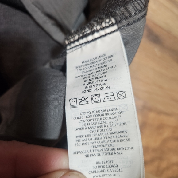 Prana Breathe Straight Fit Pants Men’s 33 Gray Organic Cotton Blend - Picture 9 of 10